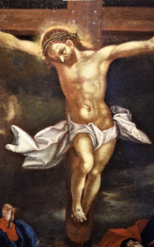 XVIIe siècle - La Crucifixion du Christ - ècole Flamande du XVIIe siècle